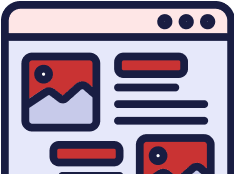 Web browser window illustration